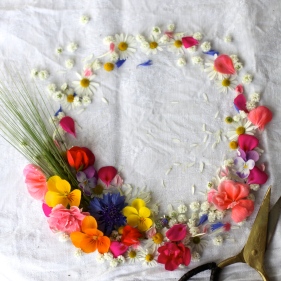 colorful flower wreath