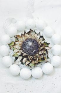 winter wreath with artichoke